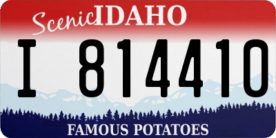 ID license plate I814410