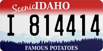 ID license plate I814414