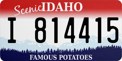 ID license plate I814415