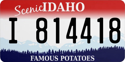 ID license plate I814418