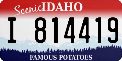 ID license plate I814419