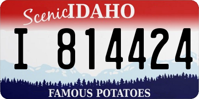 ID license plate I814424