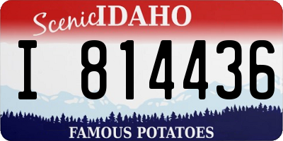ID license plate I814436
