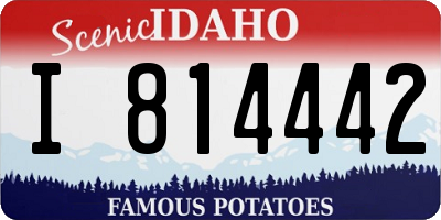ID license plate I814442