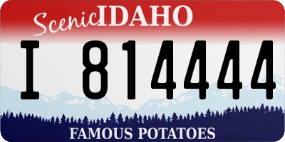 ID license plate I814444
