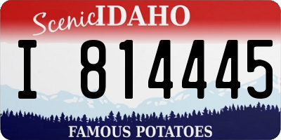 ID license plate I814445