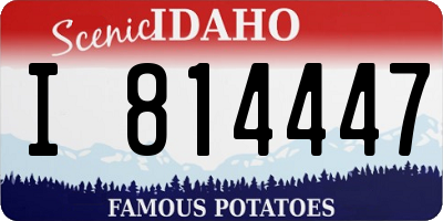ID license plate I814447