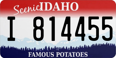 ID license plate I814455
