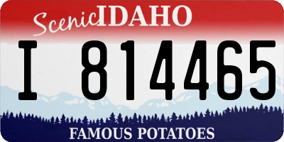 ID license plate I814465