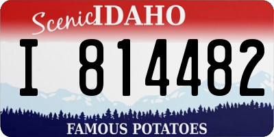 ID license plate I814482