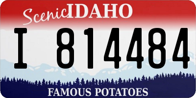 ID license plate I814484