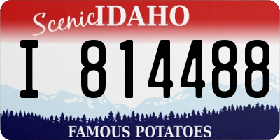 ID license plate I814488