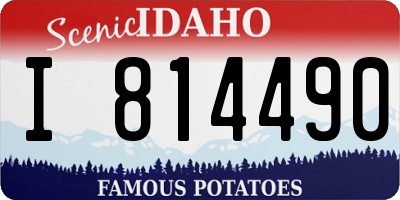 ID license plate I814490