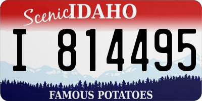 ID license plate I814495
