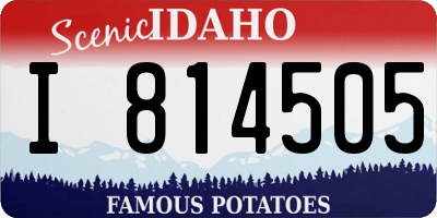 ID license plate I814505