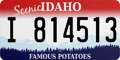 ID license plate I814513