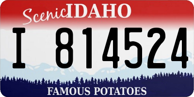 ID license plate I814524