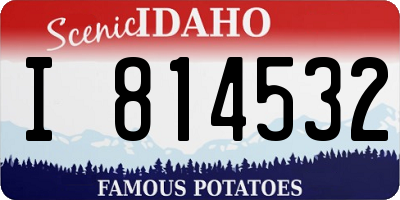 ID license plate I814532