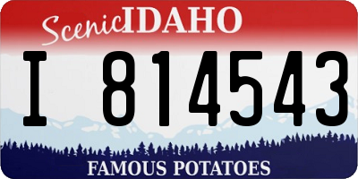 ID license plate I814543