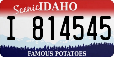 ID license plate I814545