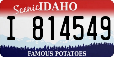 ID license plate I814549