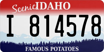 ID license plate I814578