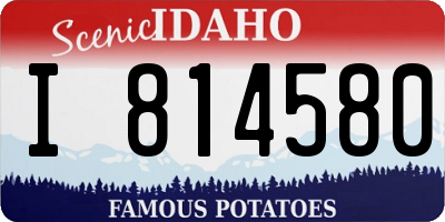 ID license plate I814580