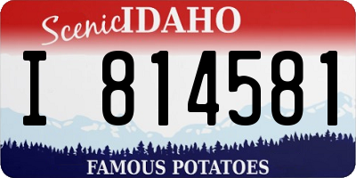 ID license plate I814581