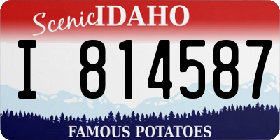 ID license plate I814587