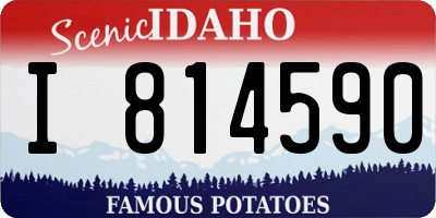 ID license plate I814590
