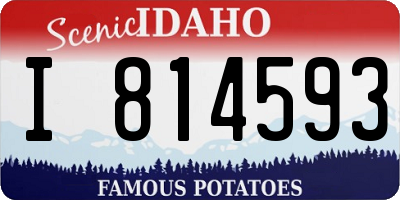 ID license plate I814593