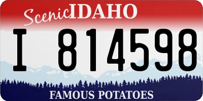 ID license plate I814598