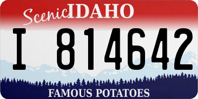 ID license plate I814642