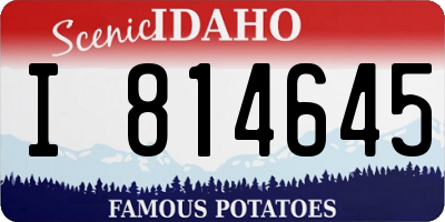 ID license plate I814645