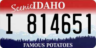 ID license plate I814651