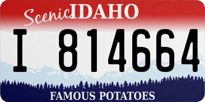 ID license plate I814664