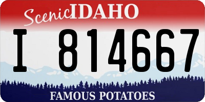 ID license plate I814667