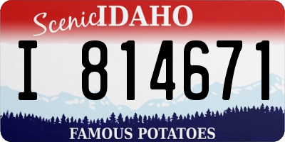 ID license plate I814671