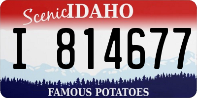 ID license plate I814677