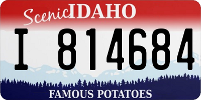 ID license plate I814684