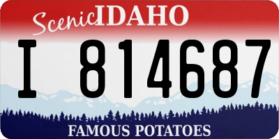 ID license plate I814687