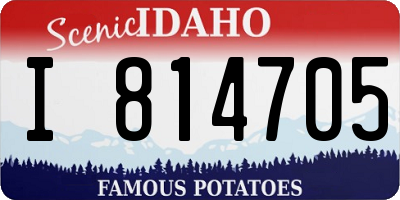 ID license plate I814705