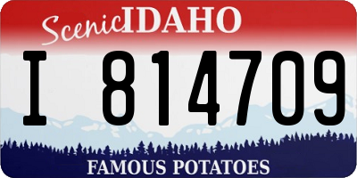 ID license plate I814709