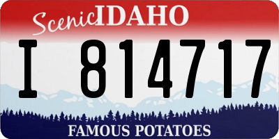 ID license plate I814717