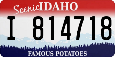 ID license plate I814718