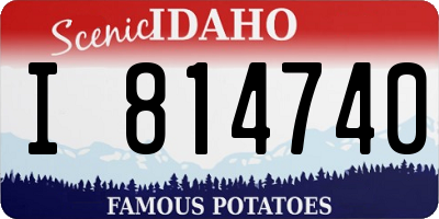 ID license plate I814740