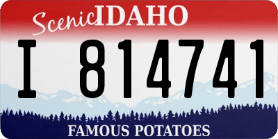 ID license plate I814741