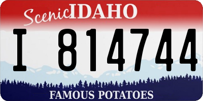ID license plate I814744