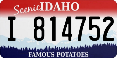 ID license plate I814752