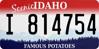 ID license plate I814754